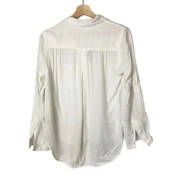Velvet Heart White Lightweight Long Sleeve Button Down S - Picture 3 of 4